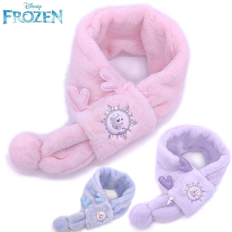 2022 가을 겨울 새로운 어린이 스카프 겨울 따뜻한 냉동 엘사 엘사 공주  소녀  스카프