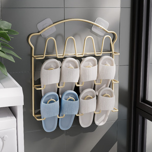 架子 铁艺简易拖鞋 架客厅室内宿舍卫生间门后浴室创意晾晒沥水小鞋