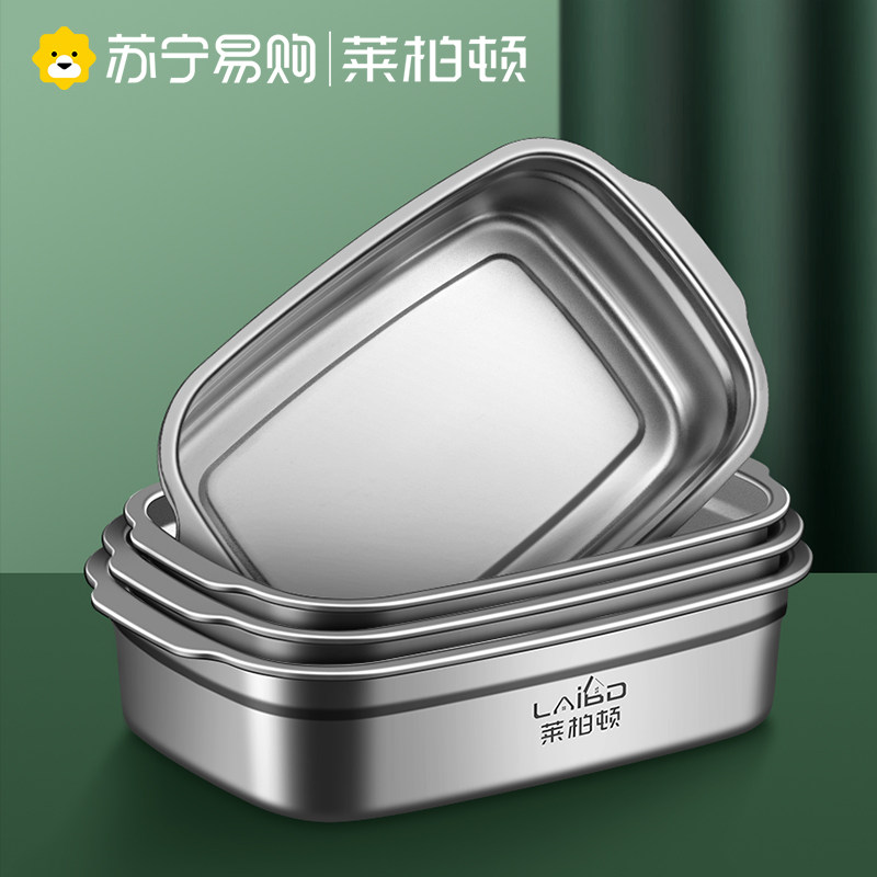 316L不锈钢焗饭烤盘长方形烤鱼碗家用微波炉烤箱烤肉专用器皿2467图片