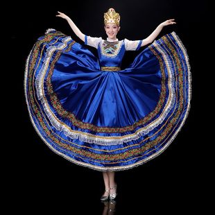 舞台表演开场舞大摆裙 欧洲宫廷公主女仆装 俄罗斯民族舞蹈服装 新款