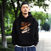 宽松卫衣男士 440克冬季 余文乐中年潮牌男装 连帽外套上衣宽松加绒