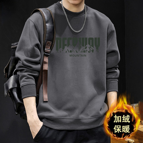 无帽圆领宽松百搭卫衣
