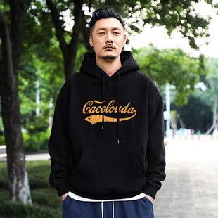 新款 连帽卫衣ins潮流百搭上衣宽松加绒加厚 重磅440克余文乐男士