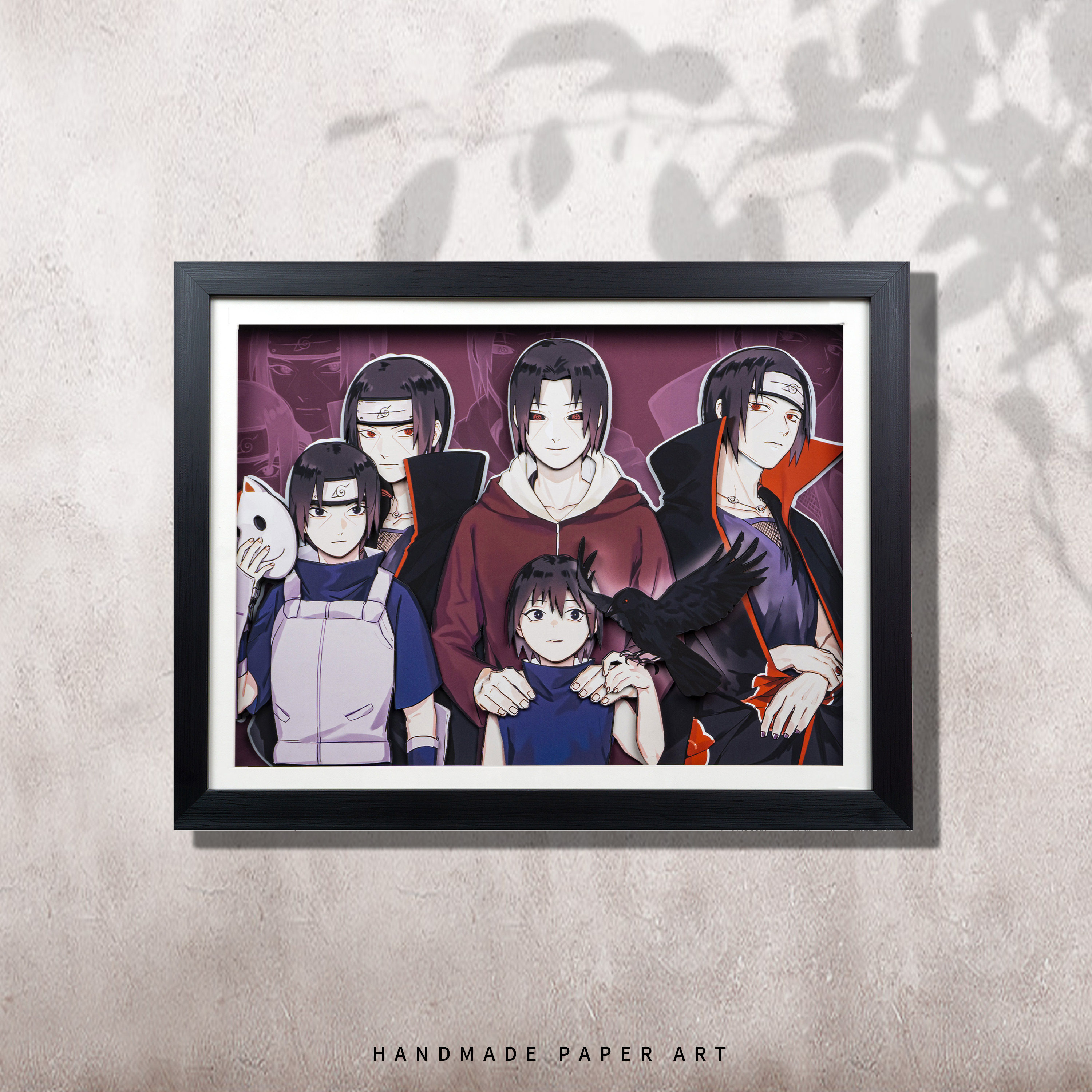 火影忍者动漫周边智宇波鼬各阶段立体画客厅背景壁画卧室装饰挂画