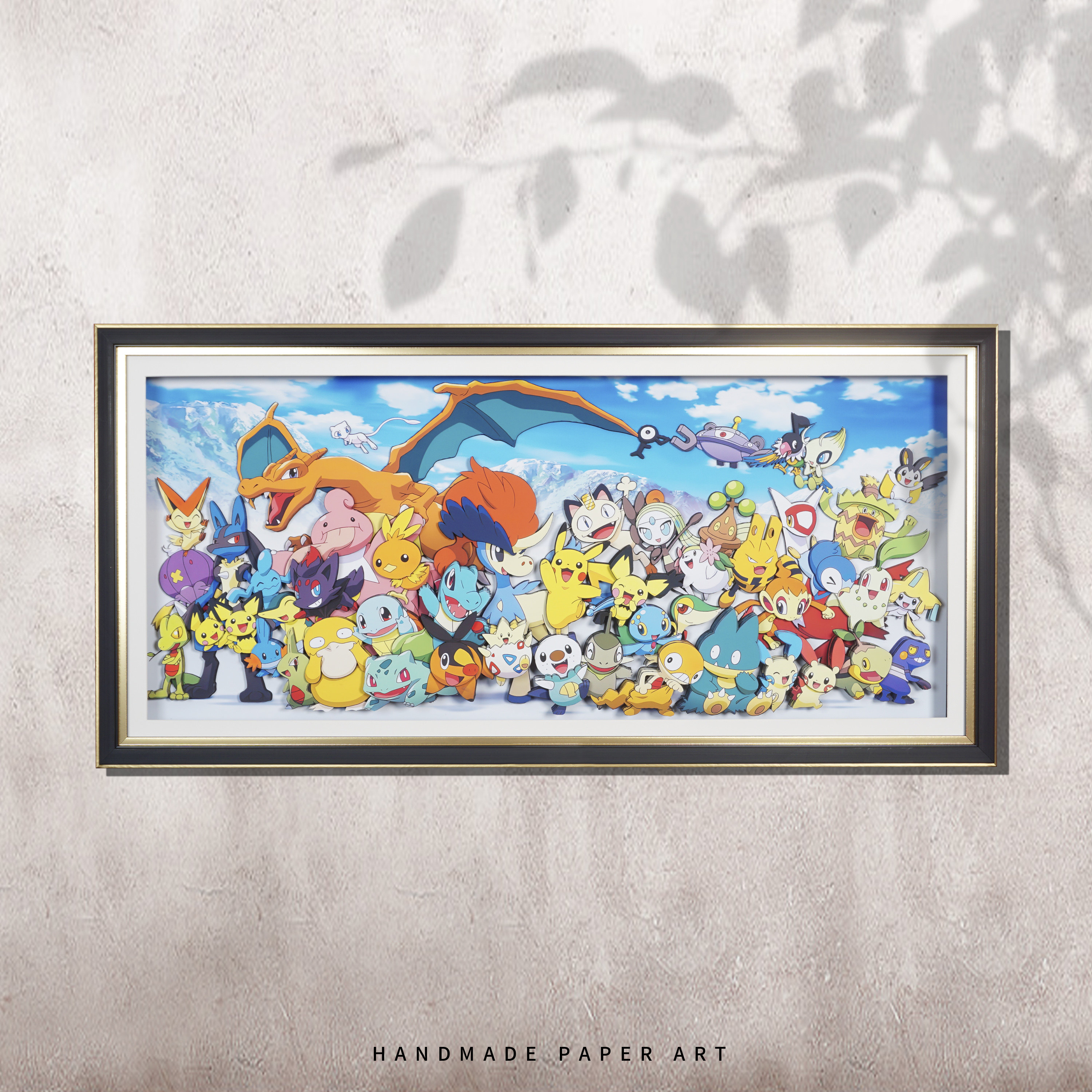 神奇宝贝立体画口袋妖怪动漫海报神兽合集装饰画客厅卧室壁画挂画