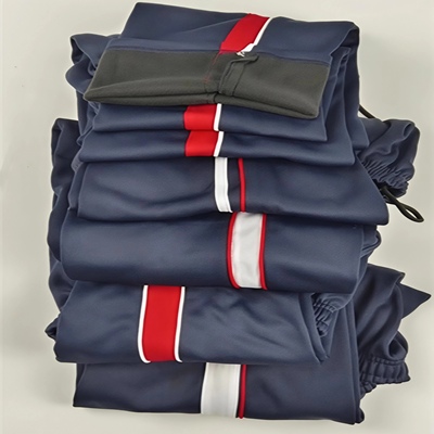 校服裤子藏青色一道杠一条杠直筒