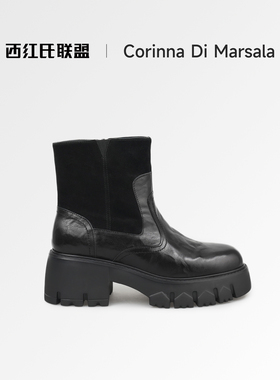 Corinna di Marsala2025新款厚底增高马丁靴女英伦风复古短靴女靴