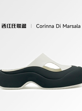 Corinna di Marsala2025年新款包头拖缕空厚底拖鞋增高懒人拖女鞋