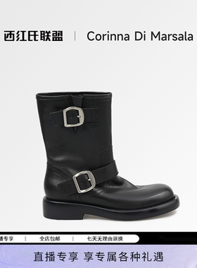 【直播专享】Corinna di Marsala复古机车靴2025新款厚底马丁靴女