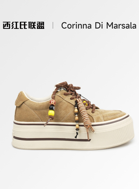 Corinna di Marsala2025秋季新款厚底休闲板鞋女百搭运动鞋女