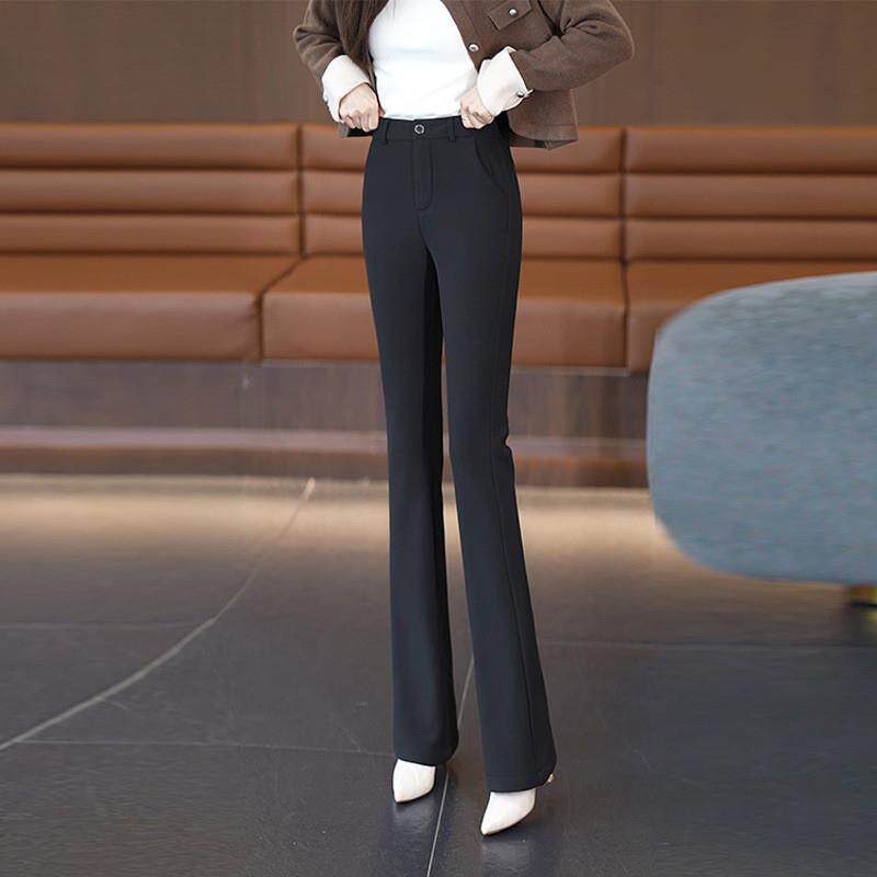 【专柜正品】高腰微喇裤女2026新款显瘦高腰修身弹力休闲裤