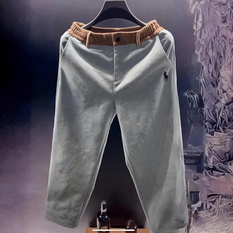 海哥轻奢男装新款高品质大码HL欧货松紧腰休闲长裤男士直筒裤显瘦