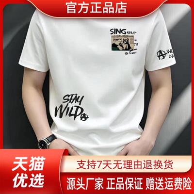师凯服饰Amphelisia痞帅重磅冰感短袖T恤男士夏季ins潮牌街头时尚