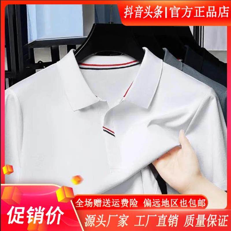 佐罗轻奢Amphelisia总裁定制2026新款高档商务针织衫男短袖POLO衫