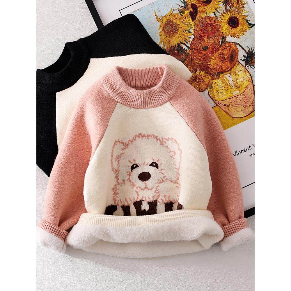 女童毛衣秋冬2025新款洋气童装儿童加绒加厚针织衫小女孩卡通上衣,童装/婴儿装/亲子装,毛衣/针织衫,淘宝优惠券,粉丝福利购,淘宝优惠卷