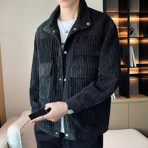 轻熟风B灯芯绒工装多口袋外套棒球服夹克A005A-JN8737P75控98图片