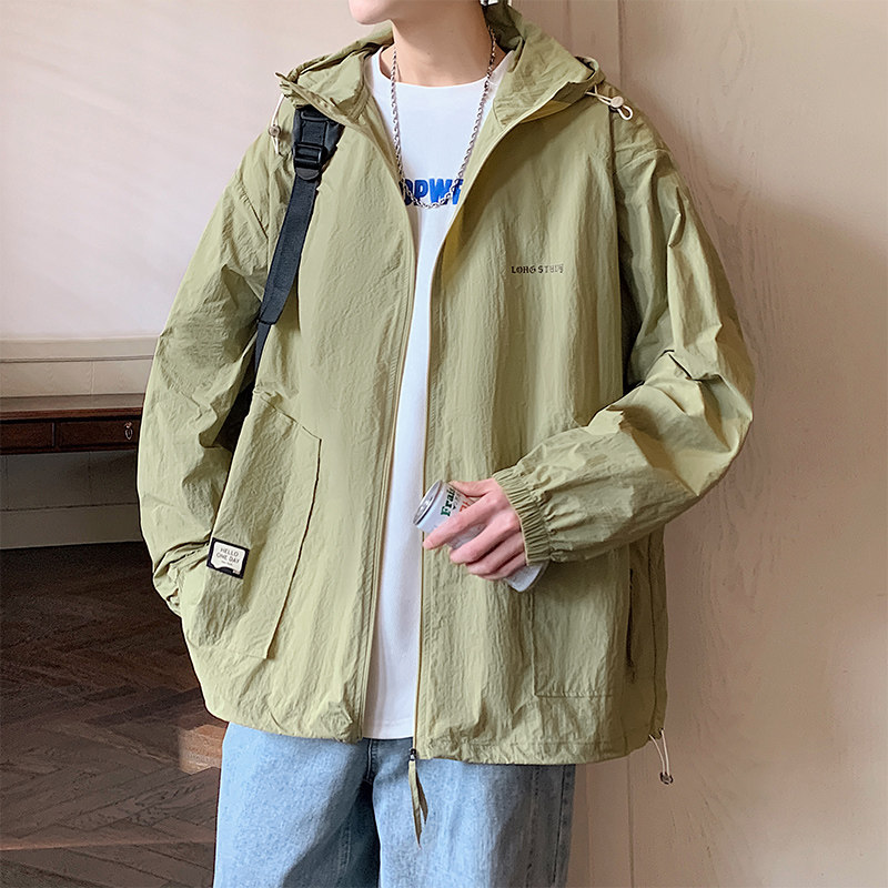 港风G户外冲锋衣男工装连帽外套薄款防水登山服防晒衣服86013-P68,男装夹克,电商A005A