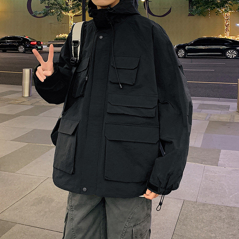 港风D工装大口袋设计连帽户外冲锋衣夹克登山服外套JN8917-P110,男装夹克,电商A005A