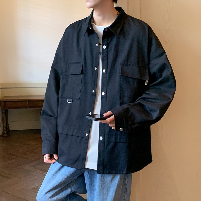 港风B工装多口袋立体剪裁衬衫夹克外套男86065-P78,男装衬衫,电商A005A