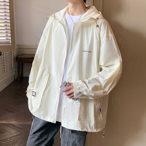 港风G户外冲锋衣男工装连帽外套薄款防水登山服防晒衣服86013-P68图片