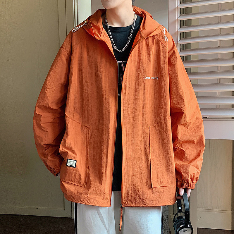 港风G户外冲锋衣男工装连帽外套薄款防水登山服防晒衣服86013-P68,男装夹克,电商A005A