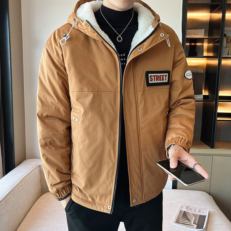 轻熟风直播B连帽羊羔毛冲锋衣羽绒棉服棉衣A005A-MN8857P125控158,男装棉衣,电商A005A