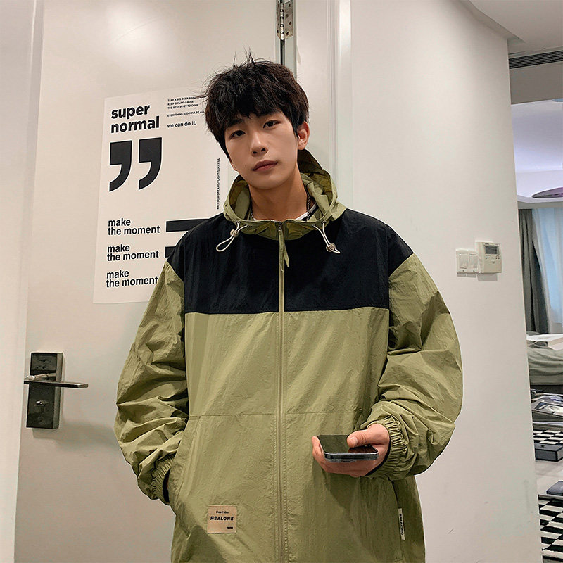 港风D夏季冲锋衣薄款防晒服骑车户外透气冰丝防晒衣服86012-P68,男装夹克,电商A005A