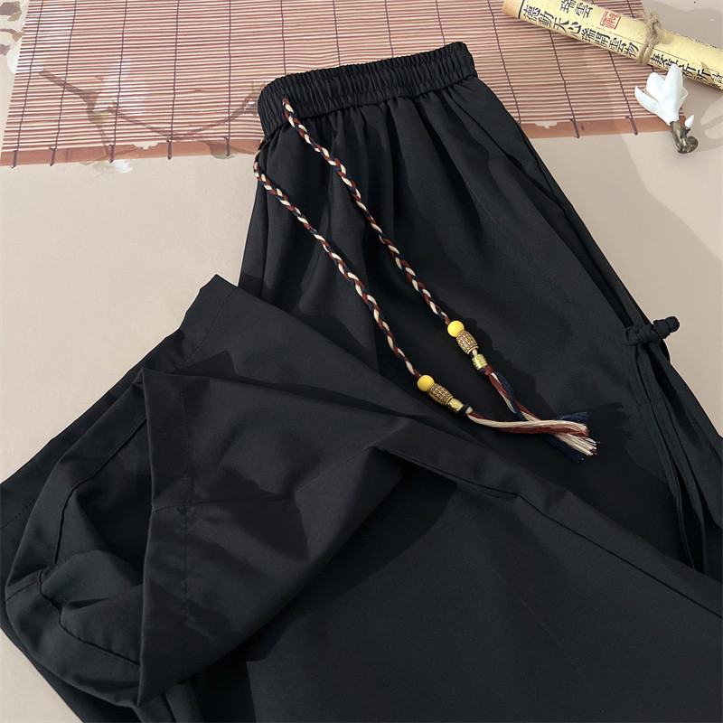 新中式B风冰丝垂感小众设计感九分裤男K189-P58控78,男装休闲裤,电商A005A