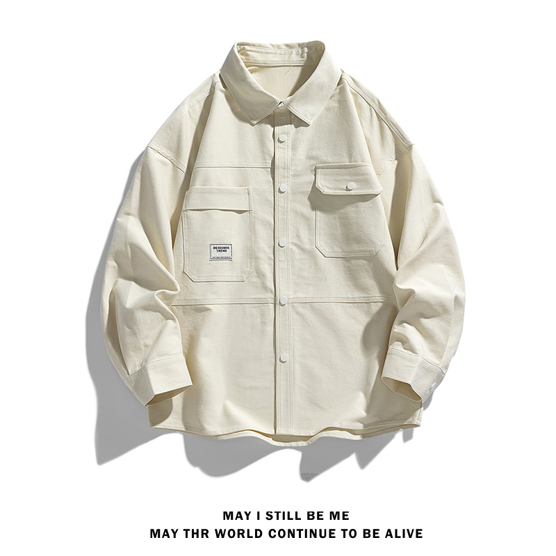 得物白底平铺C工装多口袋立体剪裁衬衫夹克男86022-特P60，男装衬衫，电商A005A