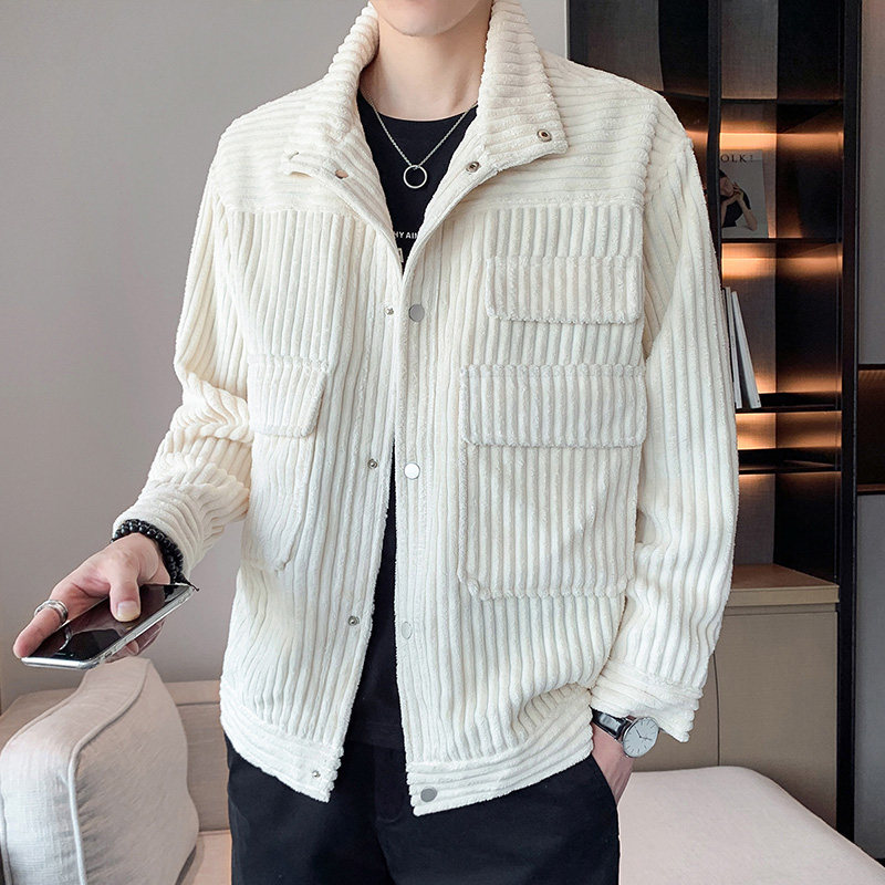 轻熟风B灯芯绒工装多口袋外套棒球服夹克A005A-JN8737P75控98图片
