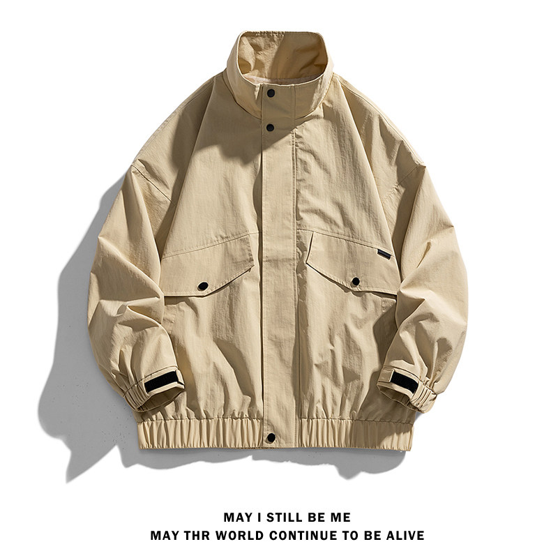 得物白底A工装大口袋冲锋衣夹克轻薄防晒衣服登山服JN8916-P80图片
