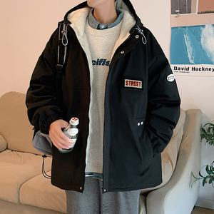 港风直播D连帽羊羔毛冲锋衣羽绒棉服棉衣A005A-MN8857P125控158