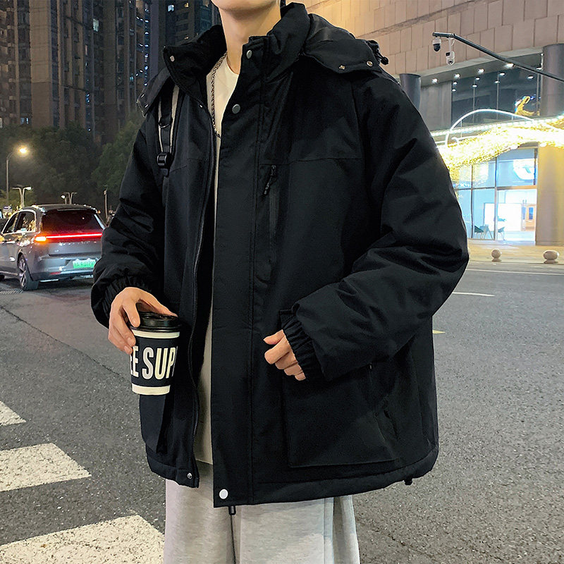 冬季外套男H工装大口袋连帽羽绒棉服加厚棉衣冲锋衣男88302-特P88图片
