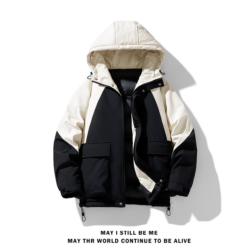 冬季外套男A工装大口袋拼色连帽羽绒加厚棉衣服冲锋衣88022-P118,男装棉衣,电商A005A