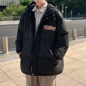 港风直播A华夫格羽绒棉服男棉袄连帽棉衣A005A-MN8825P115控148图片