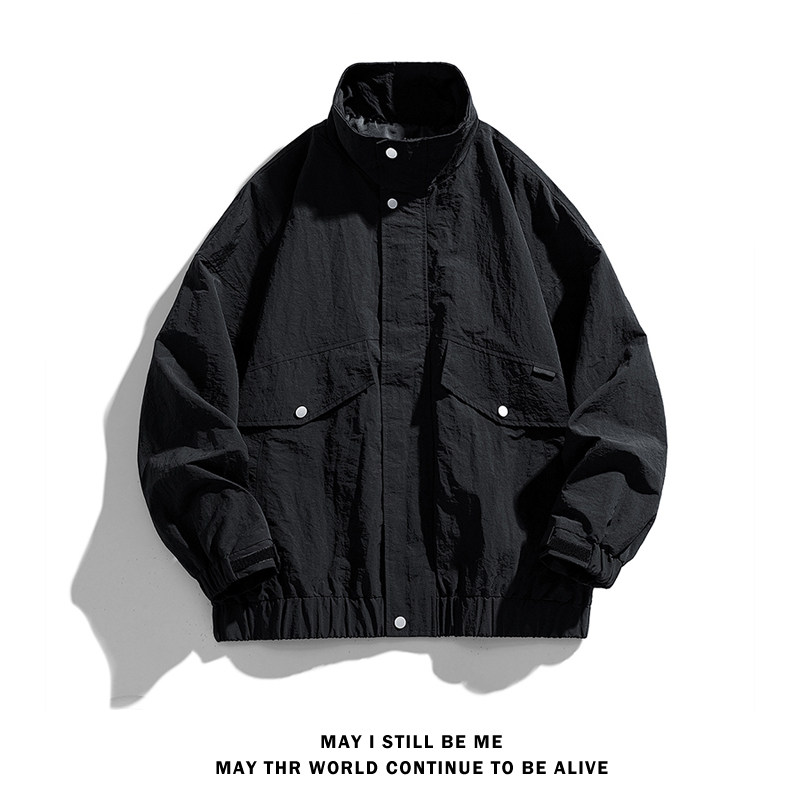 得物白底A工装大口袋冲锋衣夹克轻薄防晒衣服登山服JN8916-P80,男装夹克,电商A005A