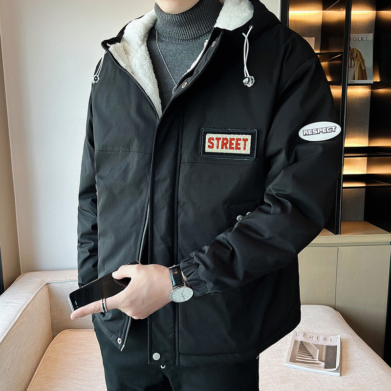 轻熟风直播B连帽羊羔毛冲锋衣羽绒棉服棉衣A005A-MN8857P125控158,男装棉衣,电商A005A