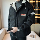 轻熟风直播B连帽羊羔毛冲锋衣羽绒棉服棉衣A005A-MN8857P125控158，男装棉衣，电商A005A