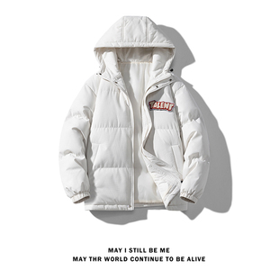 得物白底A华夫格羽绒棉服男棉袄连帽棉衣A005A-MN8825P115控148图片