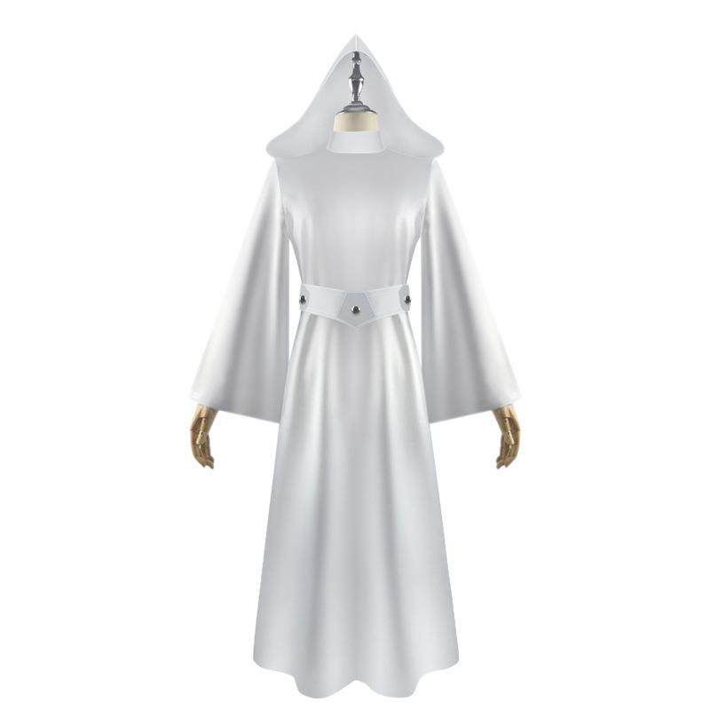 星球大战cosplay表演服装女款莉亚公主白色长裙礼服 成人 儿童款