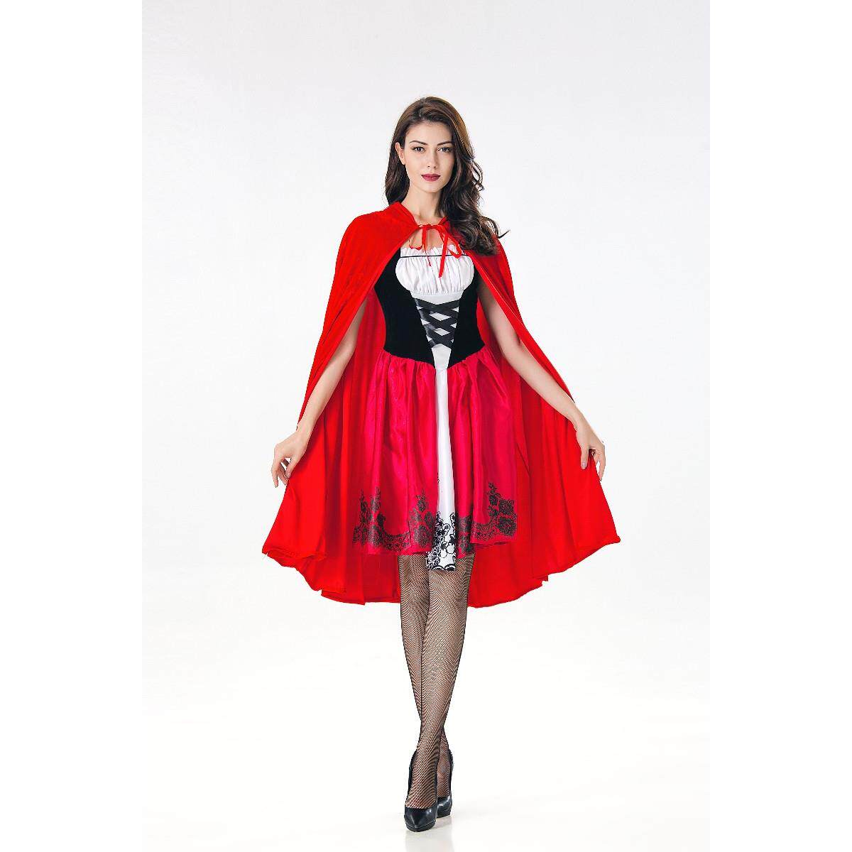 万圣节 儿童亲子装小红帽演出服 halloween化妆舞会鬼节亚马逊服