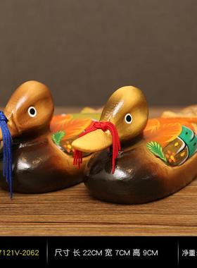 木质鸳鸯摆件客厅卧室电视柜床头柜装饰品摆设新婚婚房纪念日礼物