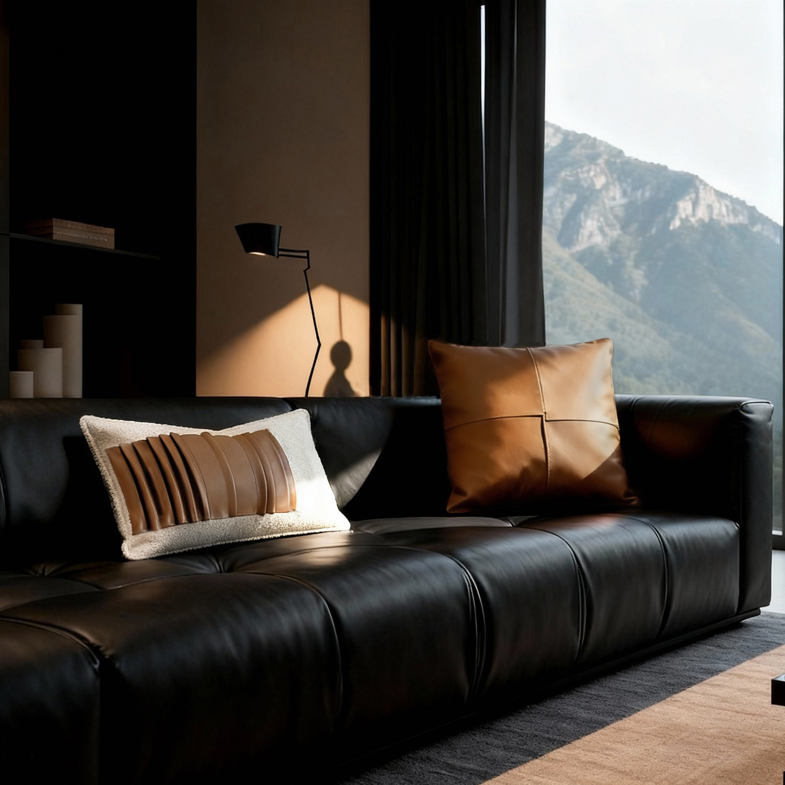 GULAN抱枕高级感沙发客厅意式轻奢现代羽丝绒枕芯靠枕腰枕