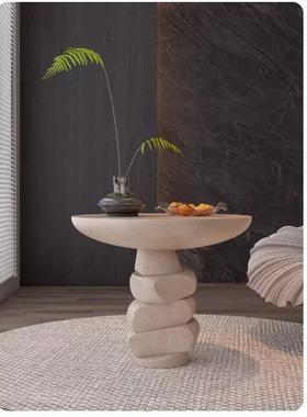 艺贝子意式极简旋转茶几别墅意大利设计师创意样板房边几网红乔迁