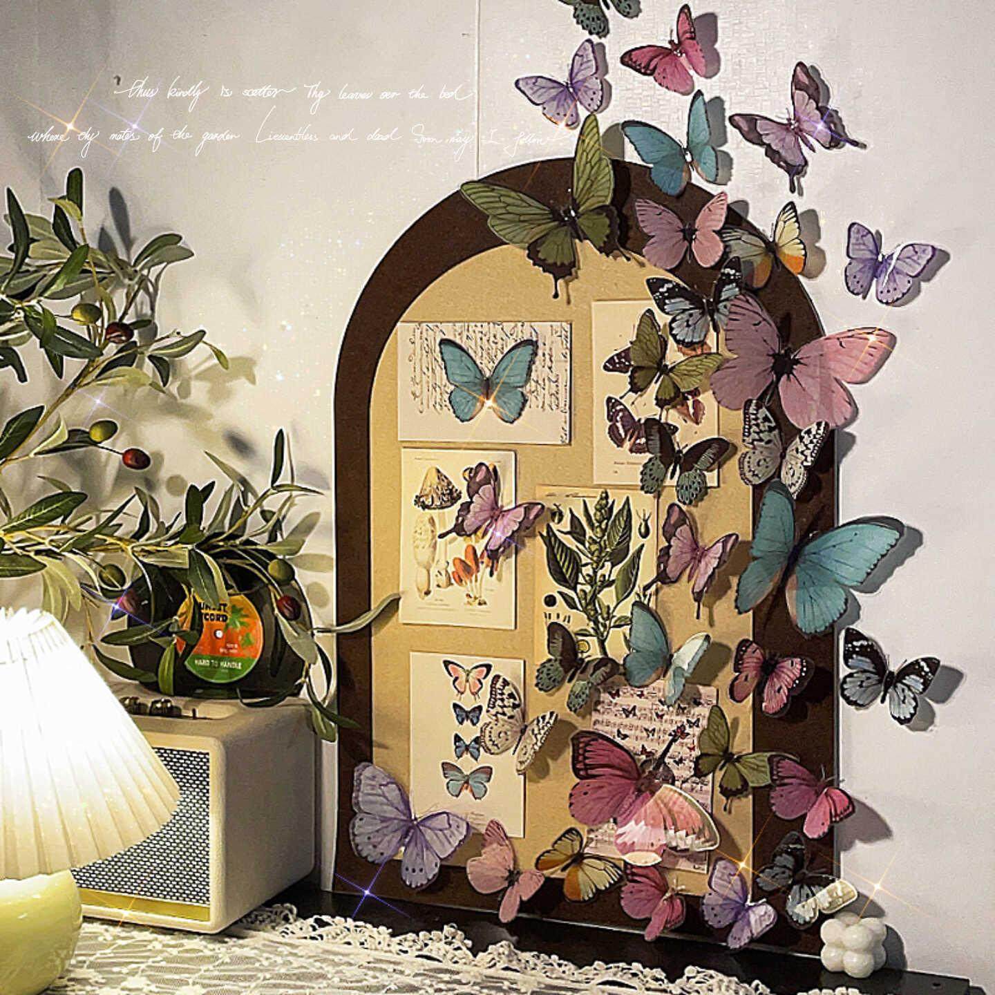 蝴蝶毛毡板拍立得照片展示墙软木板留言相片创意毛粘告示板背景墙,文具电教/文化用品/商务用品,软木板/照片板/毛毡板,淘宝优惠券,粉丝福利购,淘宝优惠卷