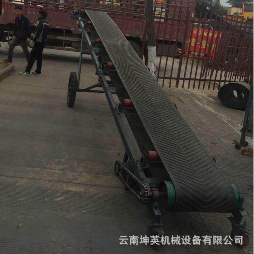 昆明移动式皮带输送机价格 各种规格型号输送机 爬坡移动式传送带