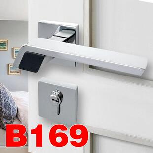 7255静音磁吸锁体室内卧室房门锁亮铬银色门锁PVD金色分体锁具