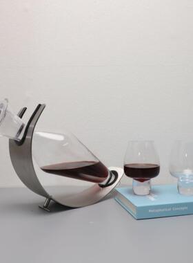 现代极简金属透明酒具摆件样板房家居玄关茶几客厅创意工艺品摆件
