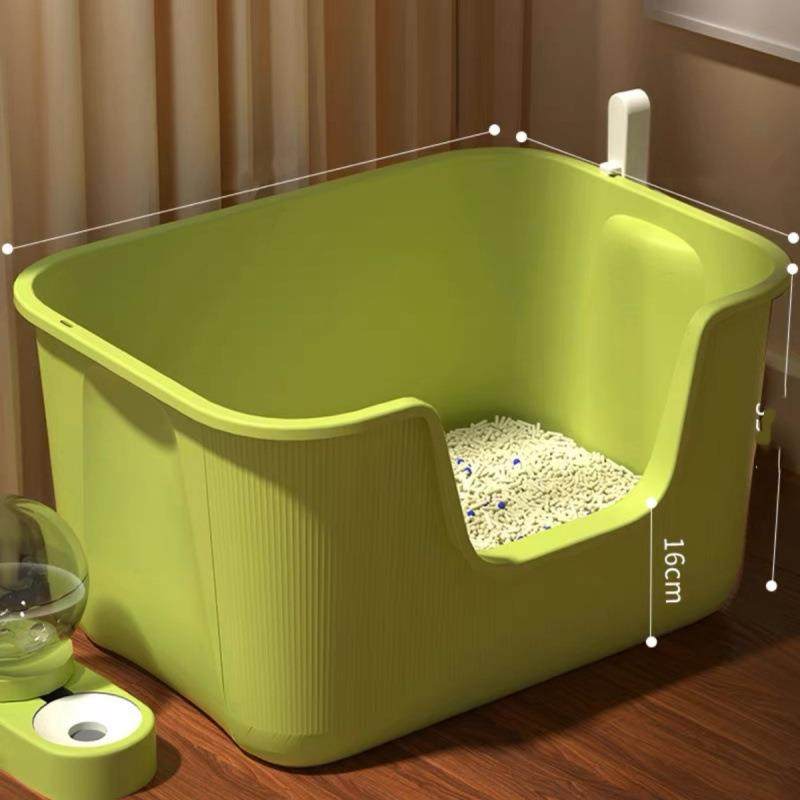 猫砂盆超大号防外溅半封闭式特大猫咪用品屎盆猫砂盆加高超高沙盆
