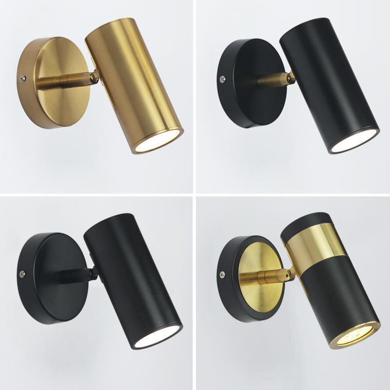 北欧壁灯卧室床头阅读射灯简约现代走廊过道镜前灯卫生间调光灯具